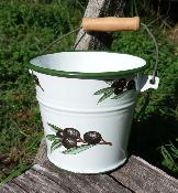 Petit seau émaillé Provence déco olive noire émail et cetera