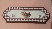 Porte torchons vintage dco cerises frise traditionnelle Porte cls bois dcor