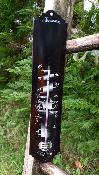 Thermomtre maill noir 30 cm: thermomtre dco sobre et lgant
