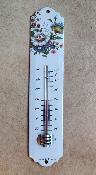 Thermomètre émaillé fleurs déco vintage: thermomètre émail extérieur décoratif 