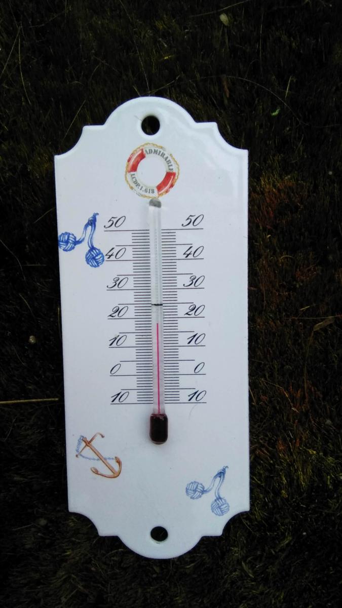 Thermomètre émaillé décoration marine émail made in France