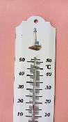 Thermomètre extérieur métal émaillé 25 cm Phare Arémail Emalia