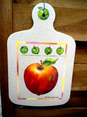 Planche à découper mélamine décoration Fruits Pomme qualité italienne