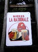 Plaque émaillée Bières La Nationale numérotée qualité made in France