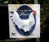 Plaque maille publicitaire poulet de Bresse AOC made in France