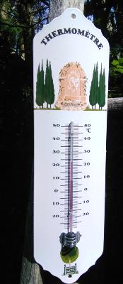 Thermomètre émaillé extérieur décoratif Jardin à la française 35 cm Arémail Emalia