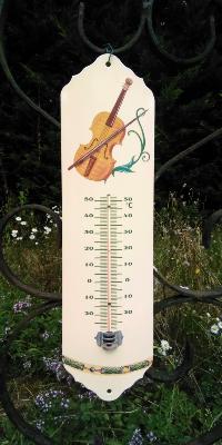 Grand Thermomètre extérieur émaillé Instruments de Musique Ar émail Emalia jardin Maison 