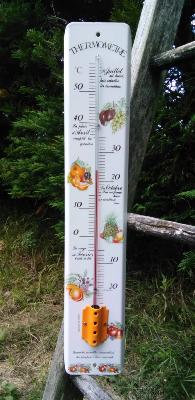Très grand Thermomètre extérieur émaillé décoratif 50 cm Fruits: garantie émail véritable Arémail Emalia au meilleur prix