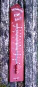 Grand Thermomètre extérieur émaillé rouge baiser 50 cm Arémail Emalia