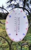 Grand thermomtre maill dco marine ovale Armail Emalia extrieur intrieur