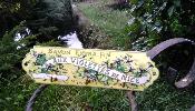 Porte torchons cls serviettes mail Savon Violettes de Nice, plaque maille ancienne publicit