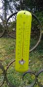 Ancien thermomètre émaillé classique vert pomme 25 cm