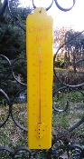Plaque émaillée Thermomètre jaune extérieur décoratif 50 cm, osez les couleurs vives