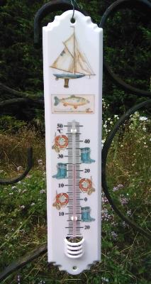 Thermomètre premier prix déco thème marin extérieur décoratif Mélamine 30 cm