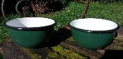 Bol mail vert, vaisselle incassable camping randonne, lot de 2