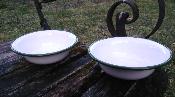 Lot de 2 coupelles mailles blanches 12 cm: vaisselle maille 