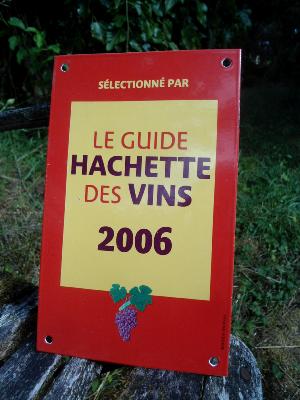 Plaque émaillée Guide hachette des vins Millésime 2006