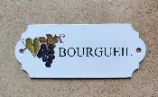 Plaque cave émaillée Vin Bourgueil raisin: plaque émaillée idéale à la cave 