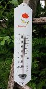 Thermomtre maill Coquelicot 30 cm, thermomtre mail jardin dcoratif