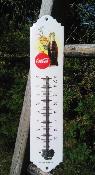 Thermomtre maill publicitaire Vintage 30 cm Coca Cola: thermomtre extrieur maill