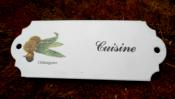 Plaque maille Cuisine vintage Chtaignier fruit feuilles, plaque mail et cetera