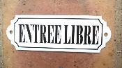 Plaque de porte Vintage Entre libre plaque maille blanche accueil qualit