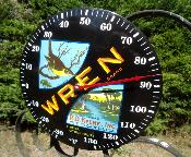 Thermomtre maill  aiguille Vintage Rond bomb oiseau Wren Oiseaux