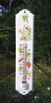 Thermomètre déco de jardin extérieur intérieur mélamine 30 cm