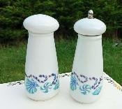 Moulin  poivre et salire coquillage dco porcelaine maille