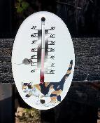 Petit thermomtre maill motif chat 100% made in France 