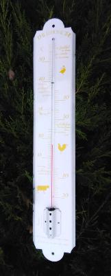 Plaque émaillée Thermomètre extérieur émaillé Animaux déco Arémail Emalia 