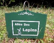 Décor Jardin Lapin, authentique plaque émaillée jardin originale
