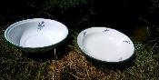 2 Saladiers émaillés brin de lavande 22 cm: vaisselle émaillée camping