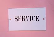 Plaque maille Service, plaque de porte mail blanc signaltique