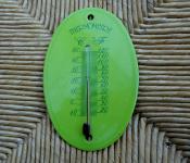 Thermomètre émaillé vert pomme, thermomètre extérieur décoratif de marque Arémail Emalia