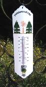 Grand thermomètre extérieur émaillé décor Jardin à la française 35 cm: un standard Ar émail Emalia