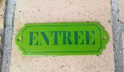 Plaque de porte Vintage Entre plaque maille vert pomme accueil qualit