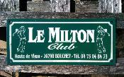 Plaque émaillée publicitaire Club de golf le Milton made In France