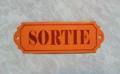 Plaque de porte Vintage Sortie plaque maille orange qualit