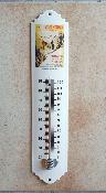 Thermomtre maill dcoratif vintage Chamonix saut  ski 30 cm