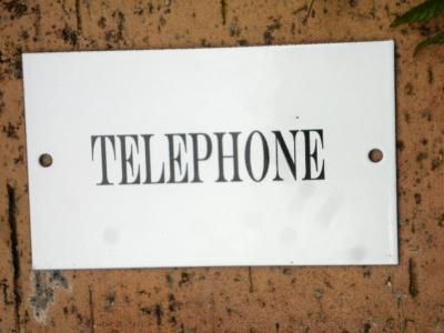 Plaque émaillée Téléphone, plaque émail blanc à l'ancienne signalétique