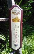 Thermomètre émaillé Les confitures, plaque émaillée déco sur bois 33 cm