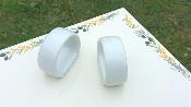 Ronds de serviette porcelaine blanche émaillée made in France