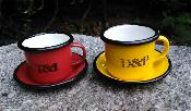 Tasses mailles caf expresso rouge et jaune dco de cuisine mail et cetera