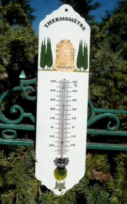 Thermomètre émaillé extérieur décoratif Jardin à la française 35 cm Arémail Emalia