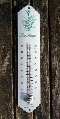 Thermomètre émaillé Jardin déco Sauge Aromates 30 cm extérieur intérieur