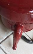 Bouilloire rouge émaillée vintage tous feux décorative 1 Litre