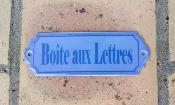 Plaque de porte Boîte aux Lettres plaque émaillée bleu lavande accueil qualité