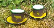 Tasses mailles caf expresso Chocolat animaux Vache oie