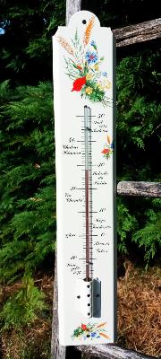 Thermomètre jardin émaillé fleurs des champs 50 cm: thermomètre émail Arémail Emalia 